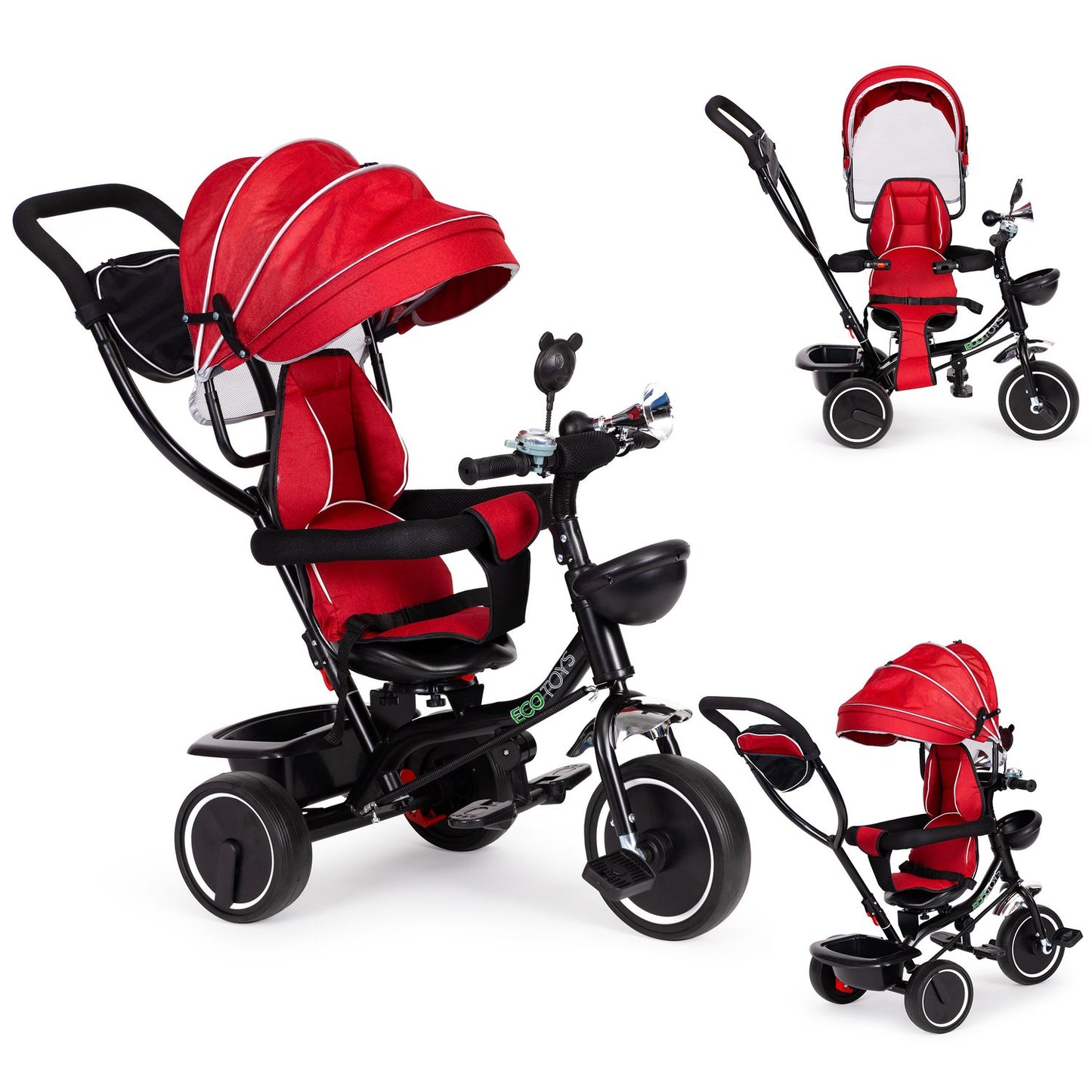 Tricycle with rotating seat Red