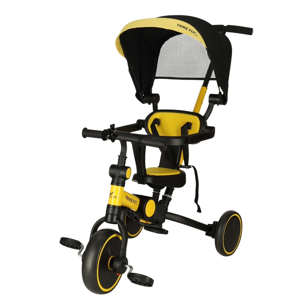 Tricycle yellow and black with canopy
