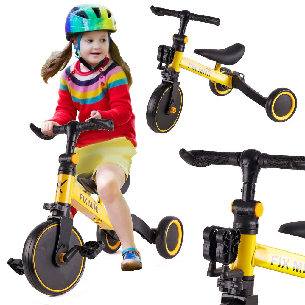 Trike Fix Mini cross-country tricycle 3in1 with pedals yellow