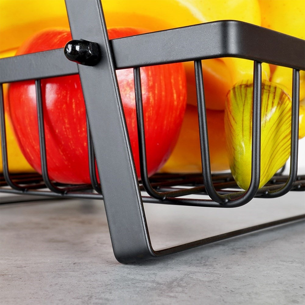 Triple-Tier Loft-Style Fruit Basket, Perfect for Kitchens