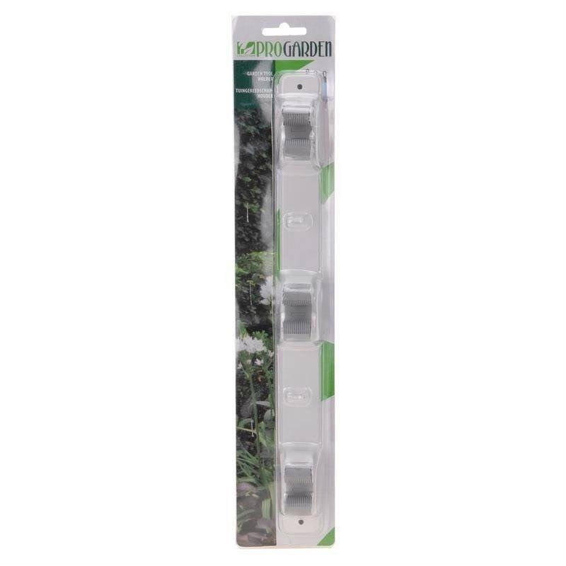 Triple hanger for mop, broom & garden tools in metal