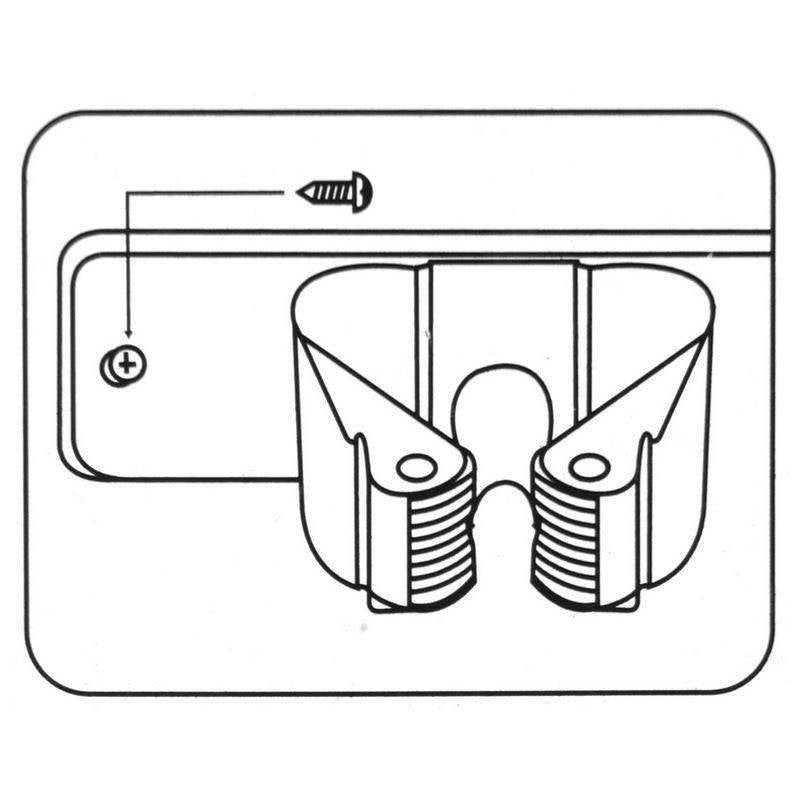 Triple hanger for mop, broom & garden tools in metal