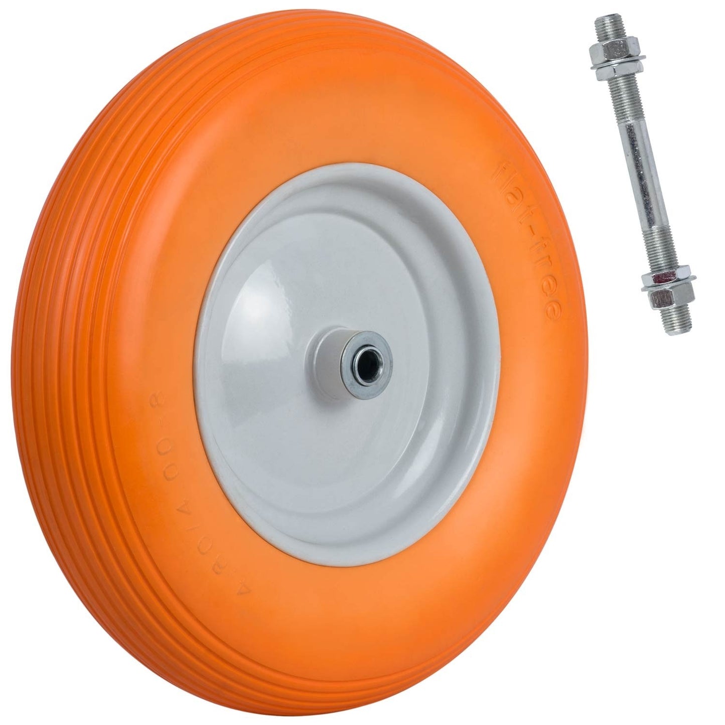 Tubeless wheelbarrow wheel 4.00-8 orange and white