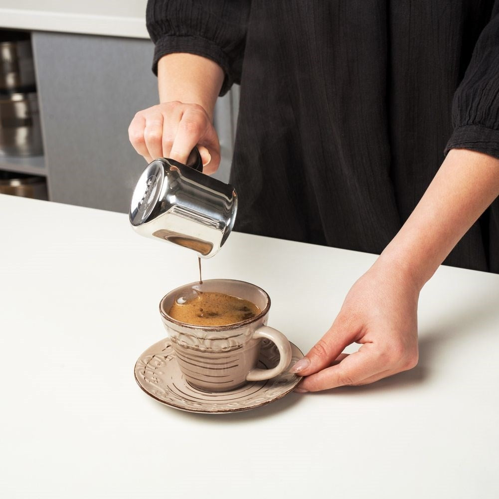 Turkish Coffee Maker in Stainless Steel with Heat Resistant Handle