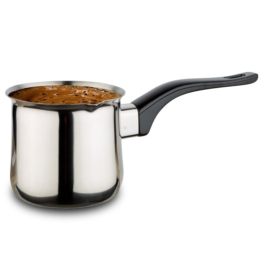 Turkish Coffee Pot in Stainless Steel with Heat Resistant Handle