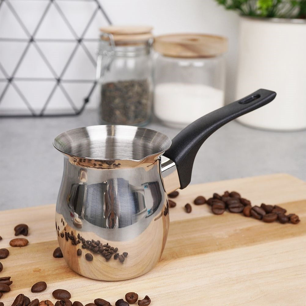 Turkish coffee stirrer in stainless steel with heat-resistant handle