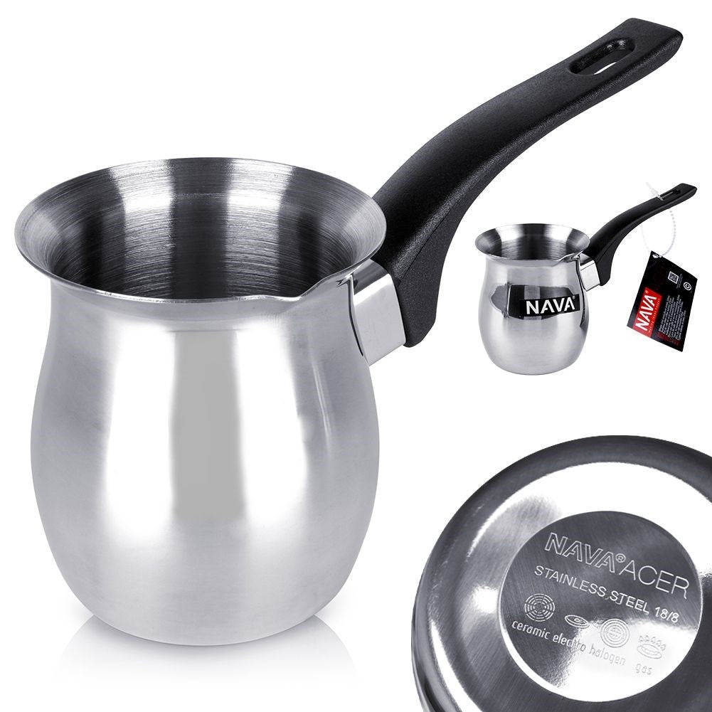 Turkish coffee stirrer in stainless steel with heat-resistant handle