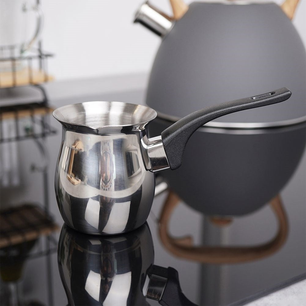 Turkish coffee stirrer in stainless steel with heat-resistant handle