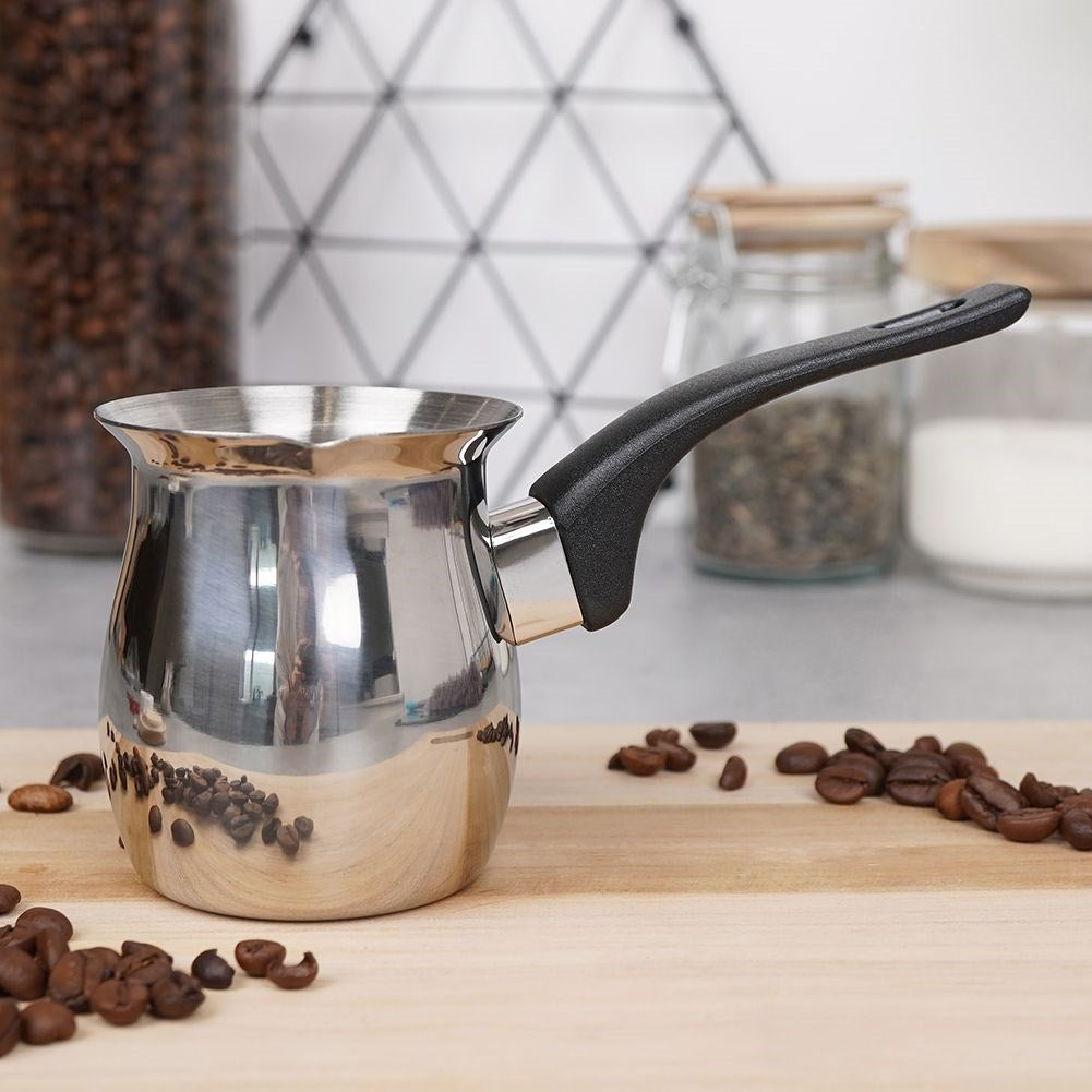 Turkish coffee stirrer in stainless steel with heat-resistant handle