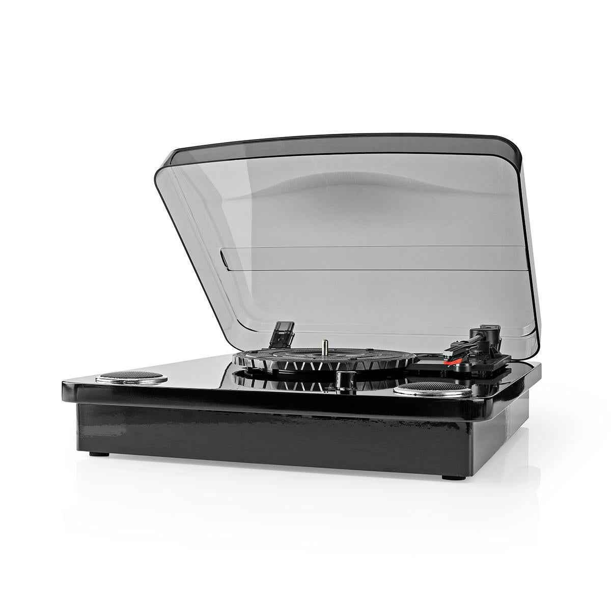 Turntable | 33 / 45 / 78 rpm | Belt Drive | 1x Stereo RCA | Bluetooth® | 18 W | Built-in (pre) amplifier | MP3 conversion | ABS / MDF | Black