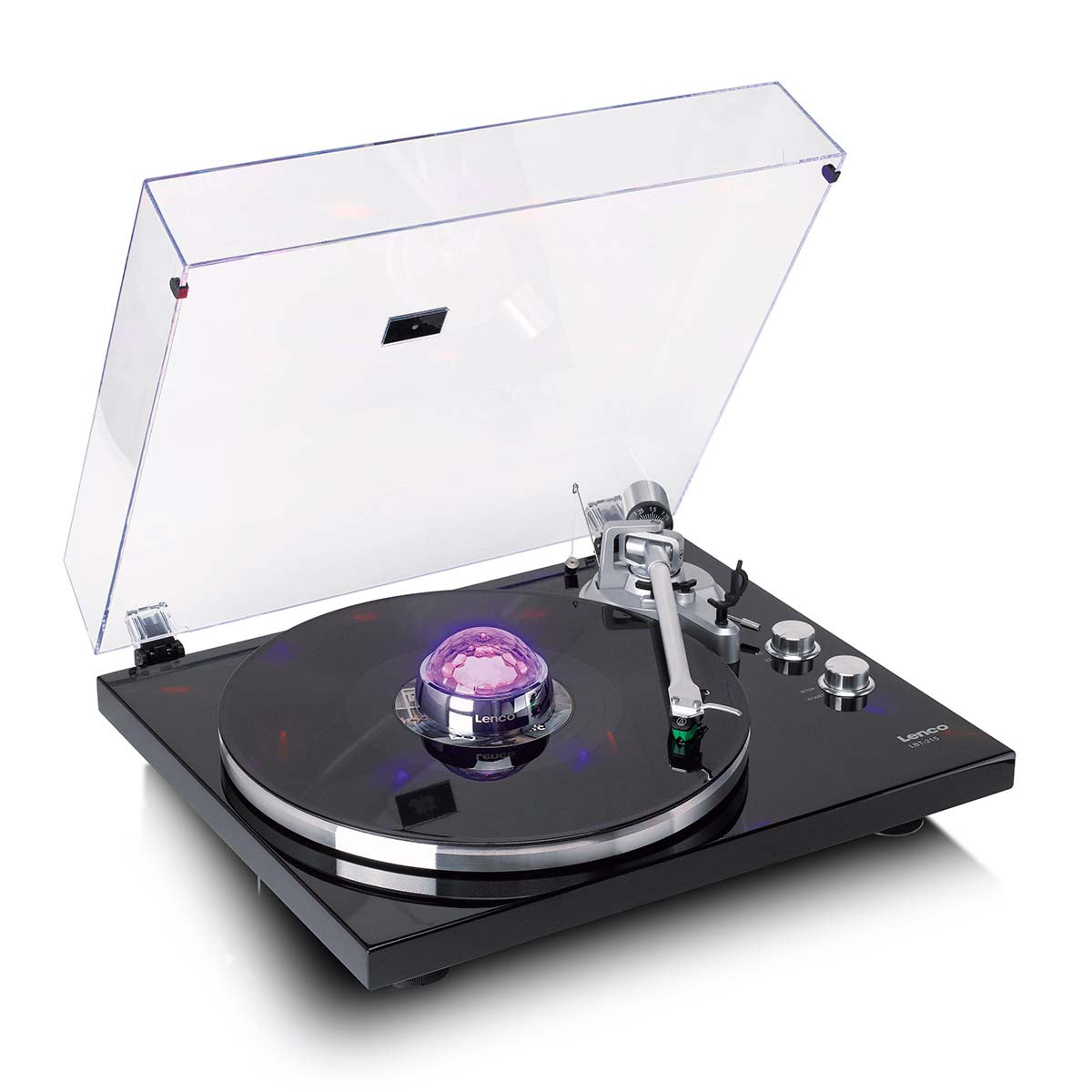 Turntable Record Stabilizer with LED Light, Silver, 250g