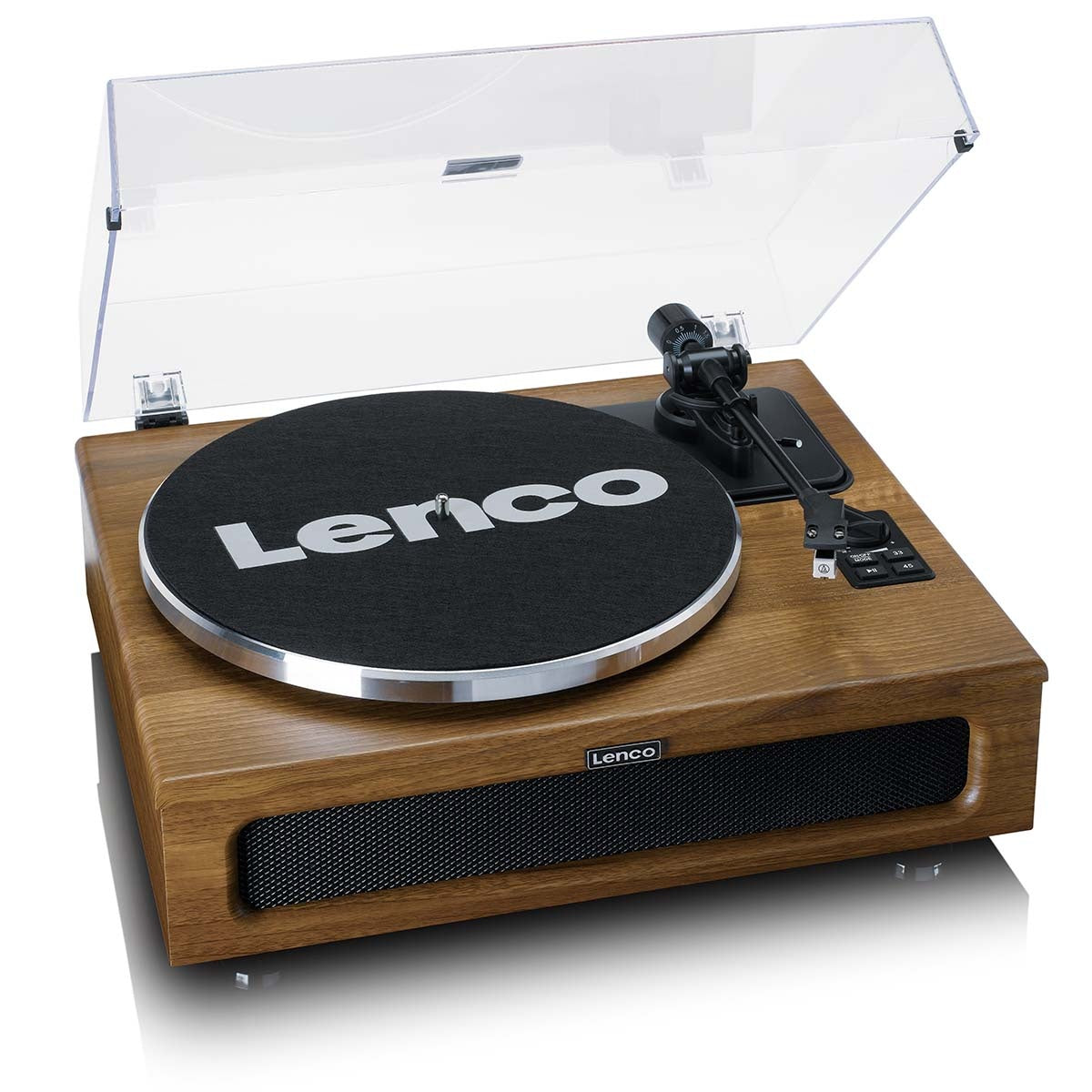 Turntable with 4 speakers built-in and Bluetooth® reception Wood