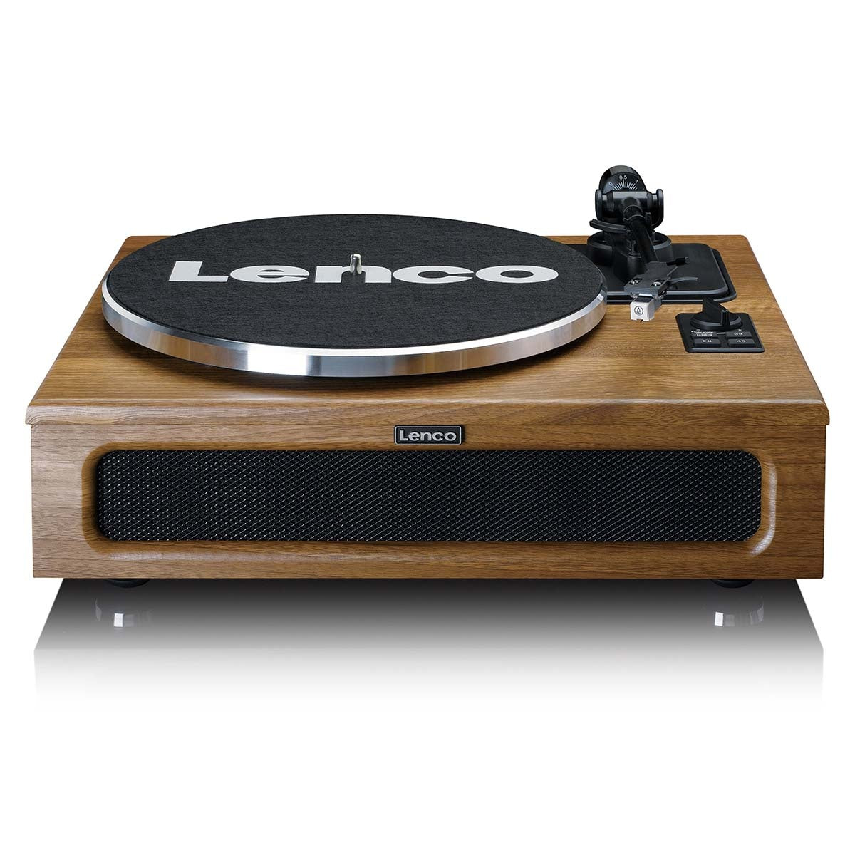 Turntable with 4 speakers built-in and Bluetooth® reception Wood