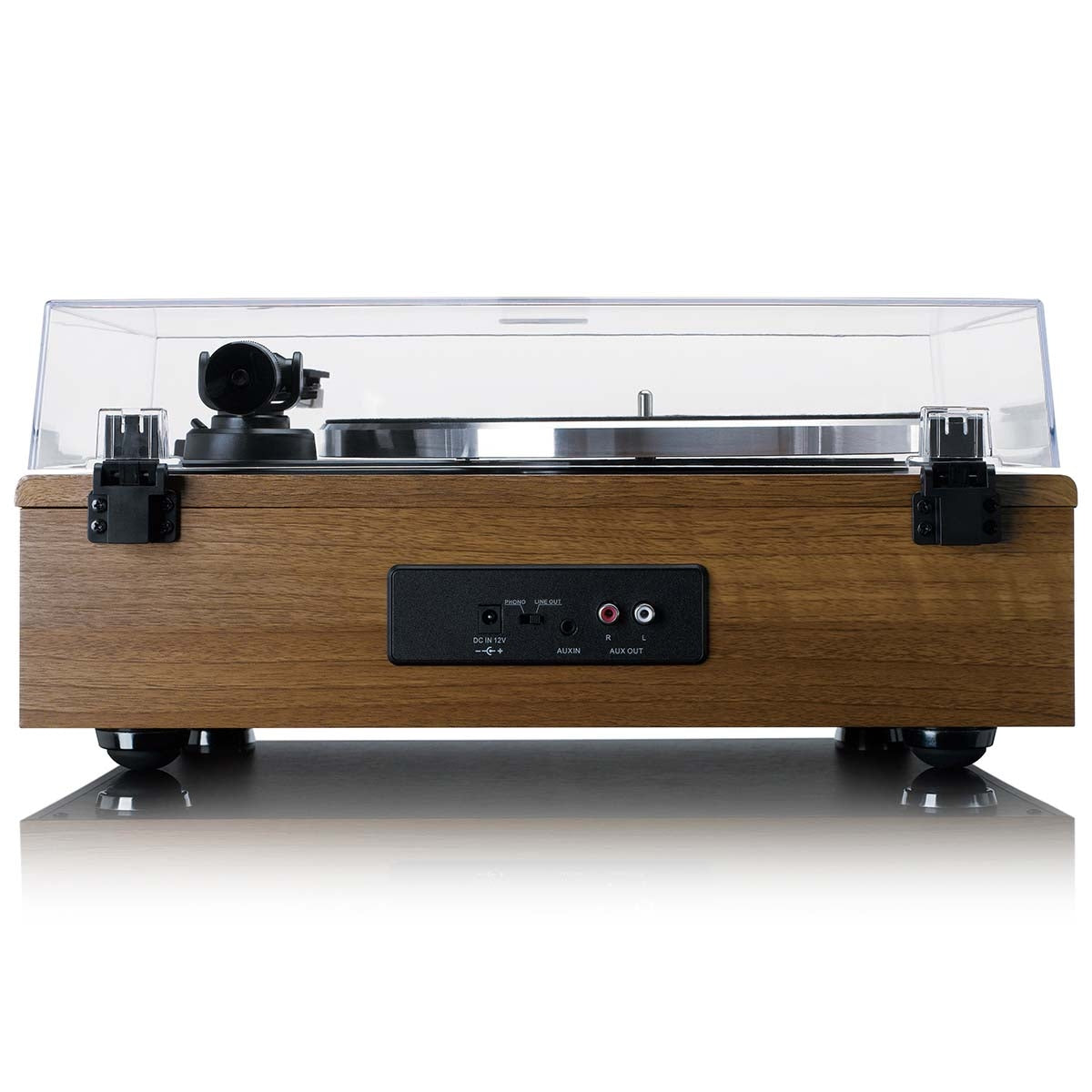 Turntable with 4 speakers built-in and Bluetooth® reception Wood