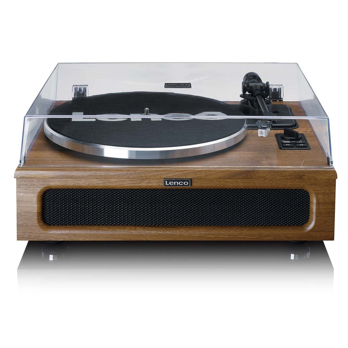 Turntable with 4 speakers built-in and Bluetooth® reception Wood