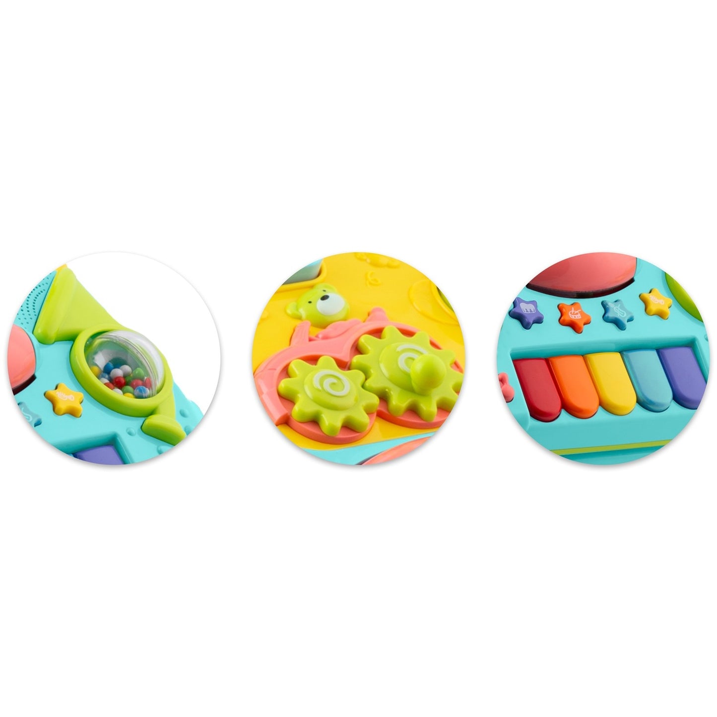 Turquoise 2-in-1 Learn-Walk-Carriage with Music RK-744 from Ricokids