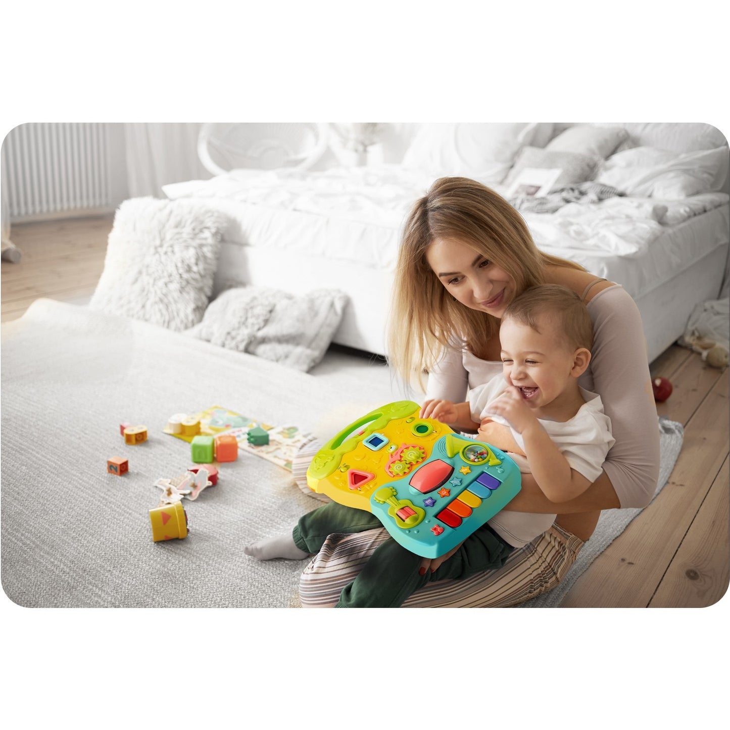 Turquoise 2-in-1 Learn-Walk-Carriage with Music RK-744 from Ricokids