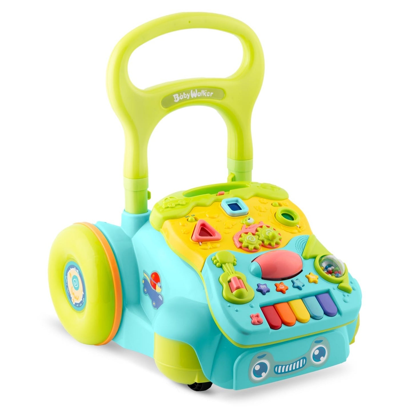 Turquoise 2-in-1 Learn-Walk-Carriage with Music RK-744 from Ricokids