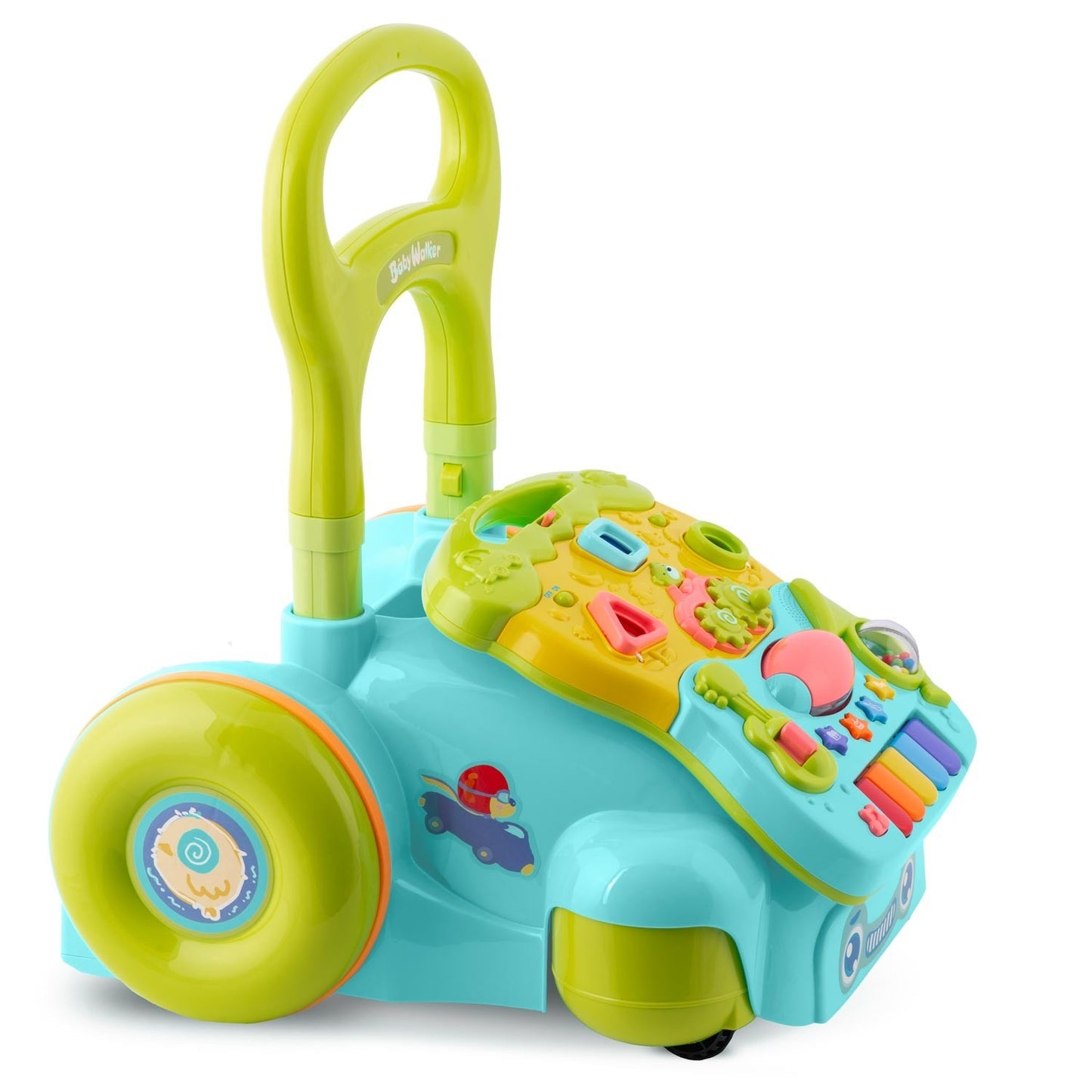 Turquoise 2-in-1 Learn-Walk-Carriage with Music RK-744 from Ricokids