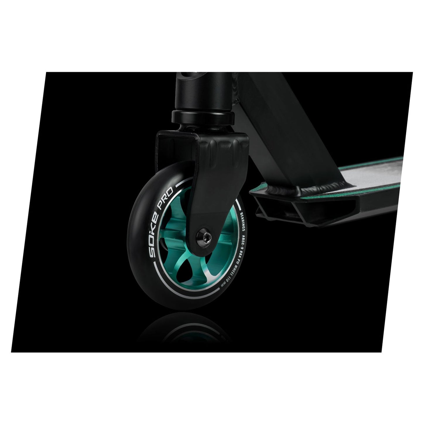 Turquoise Stunt kick bike SOKE PRO
