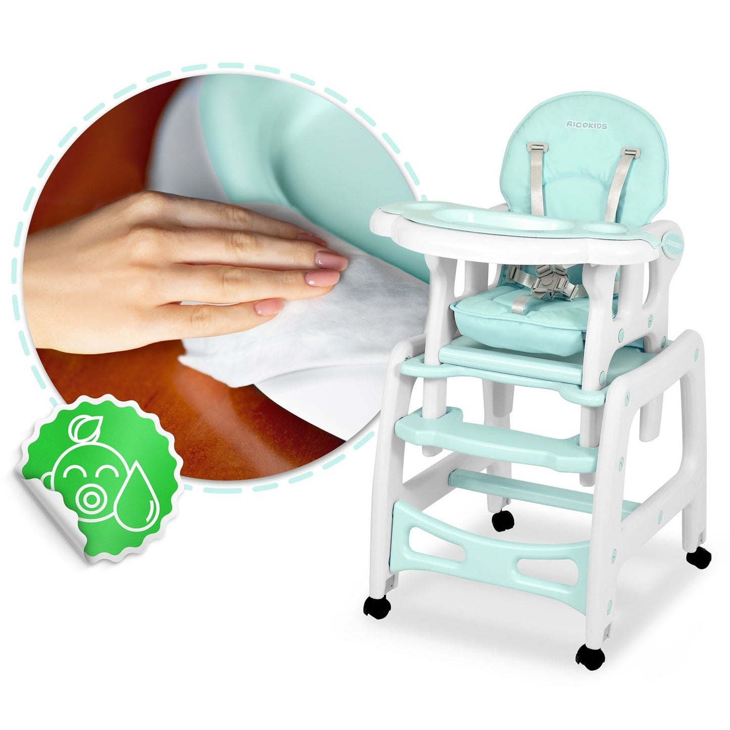 Turquoise children's chair Sinco Ricokids
