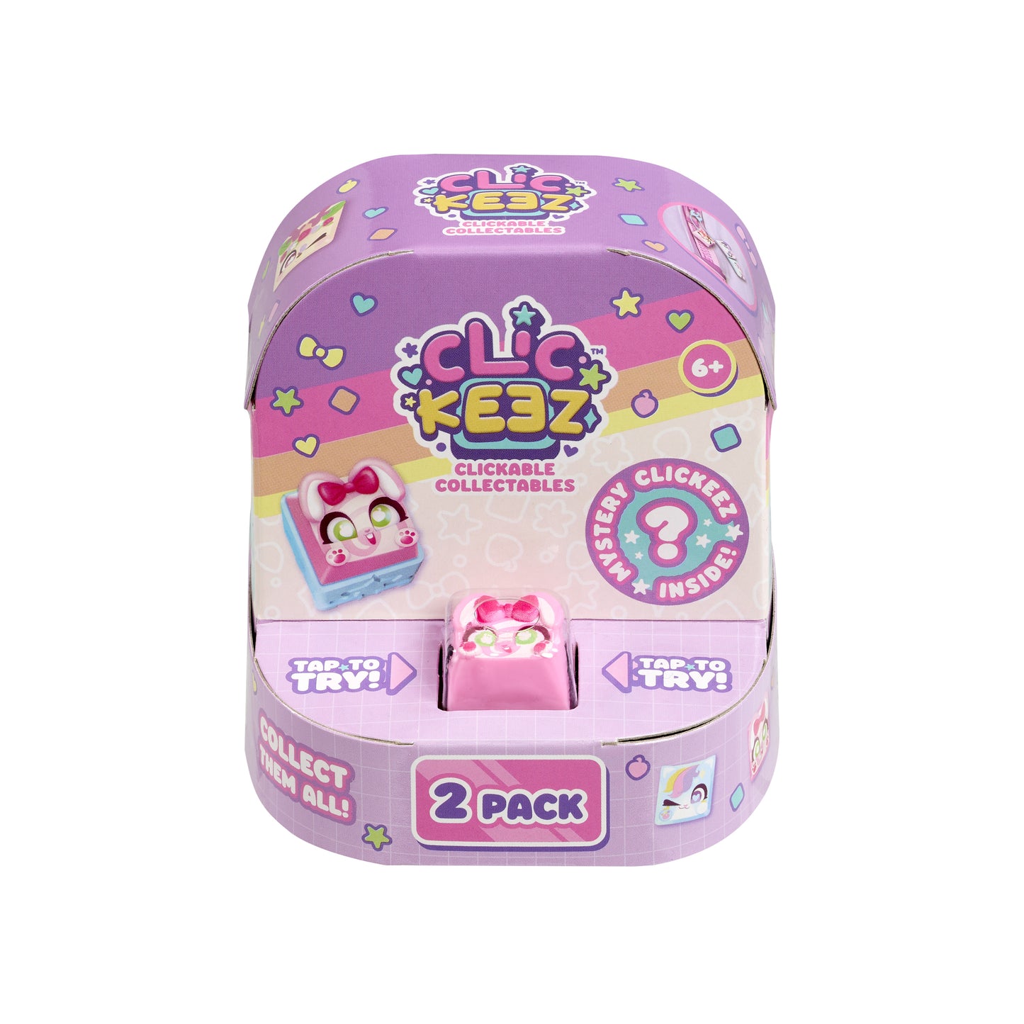 Fidget Keychain Twin Pack, Click & Regular