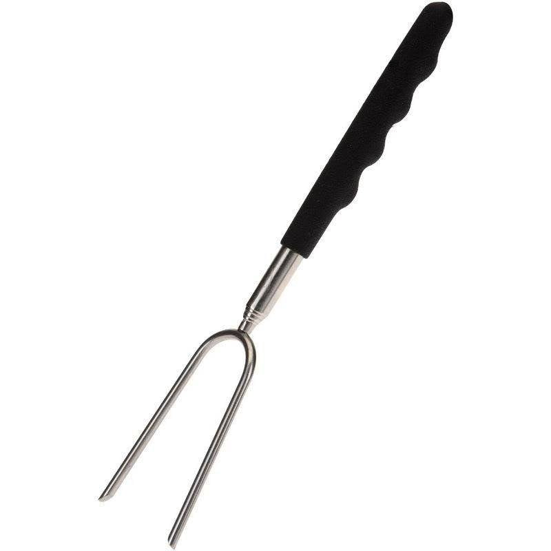 Twin-tip telescopic barbecue stick for campfires