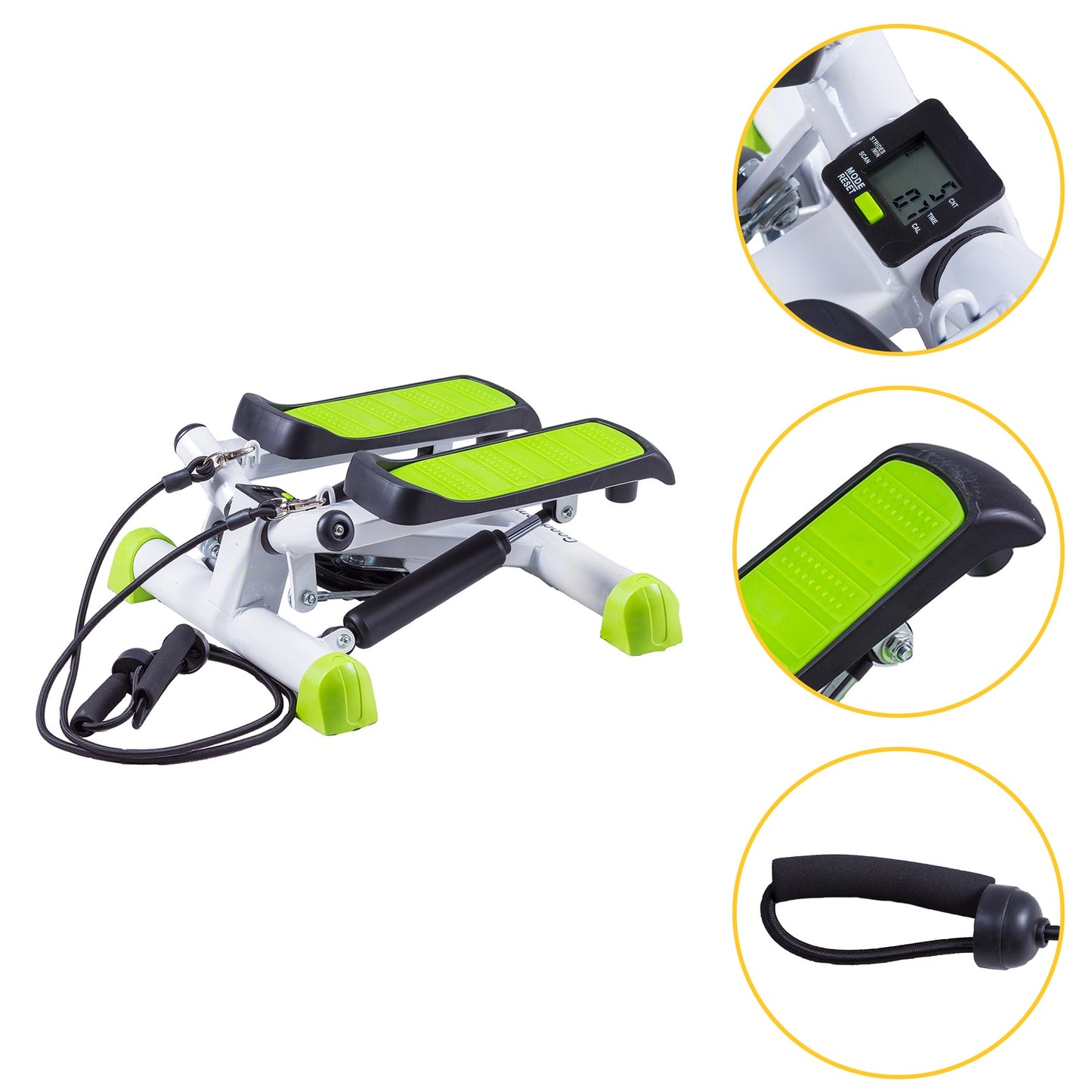 Twist stepper with cables and fitness counter ModernHome