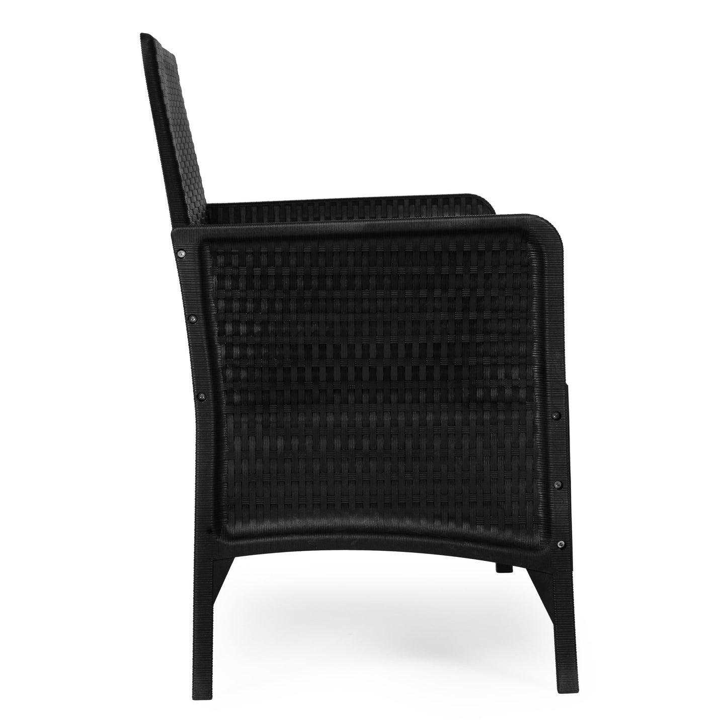 Two-Seater Outdoor Sofa with Cushion, Rattan Effect