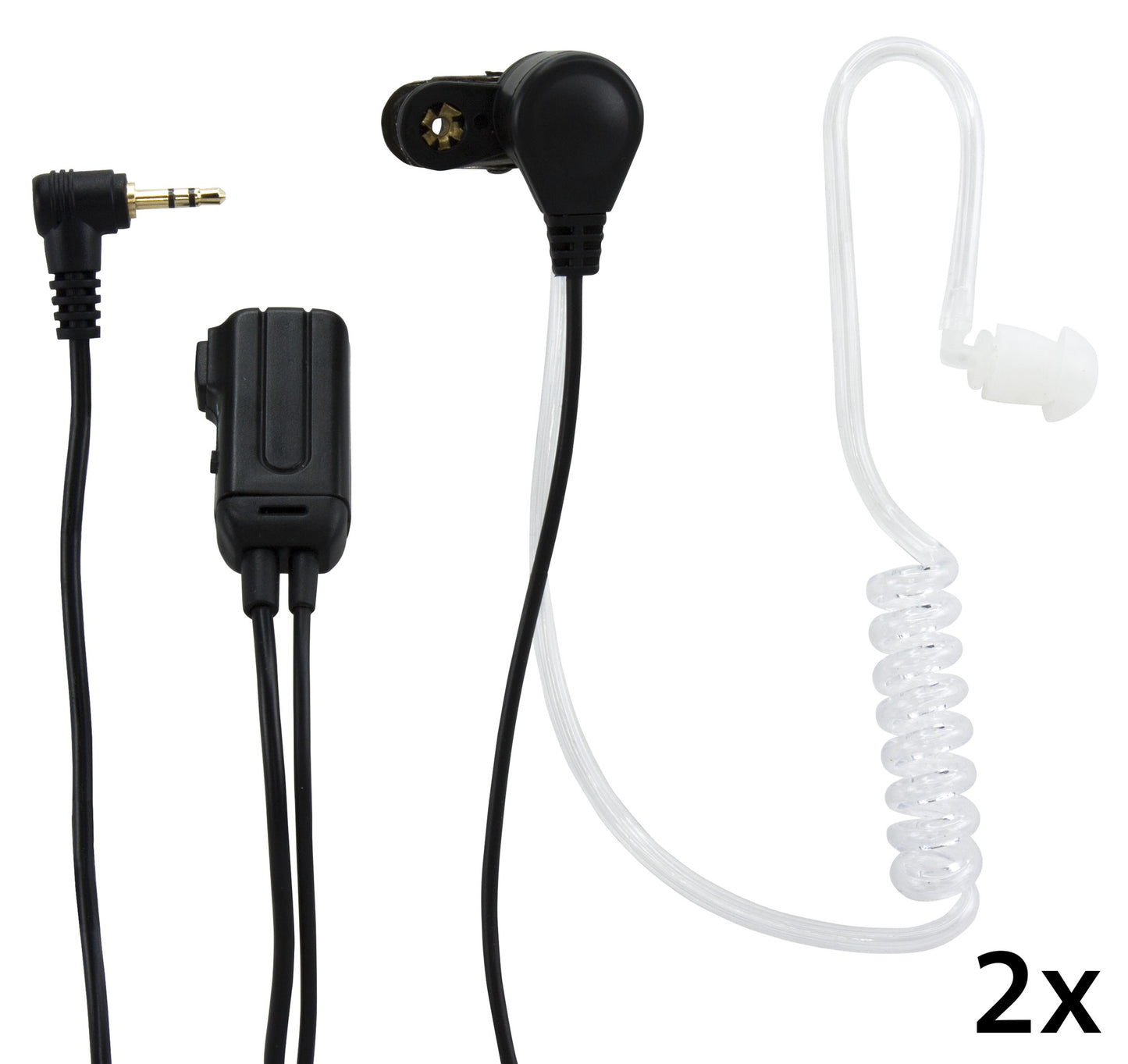 Two-Way Radio Earpiece Set, VOX & PTT Compatible