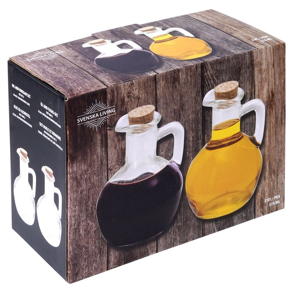 Two-bottle set for oil & vinegar - Stylish and decorative