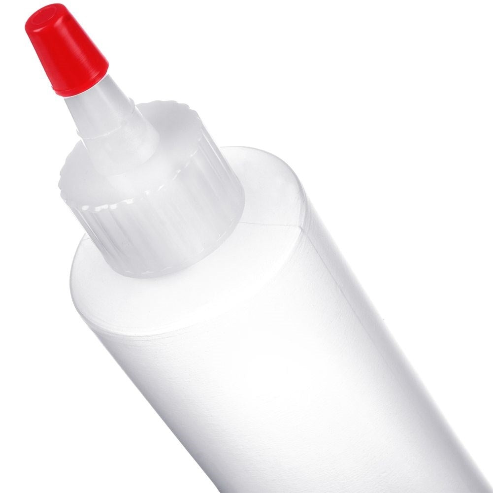 Two bottles for cake decoration, sauce dosage with lid