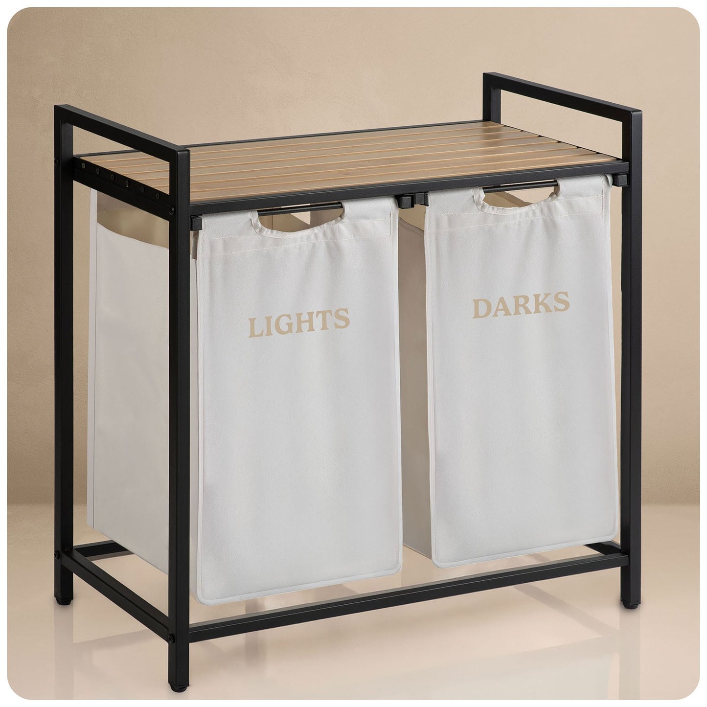 Two-chamber laundry basket on a 80 l frame Massido