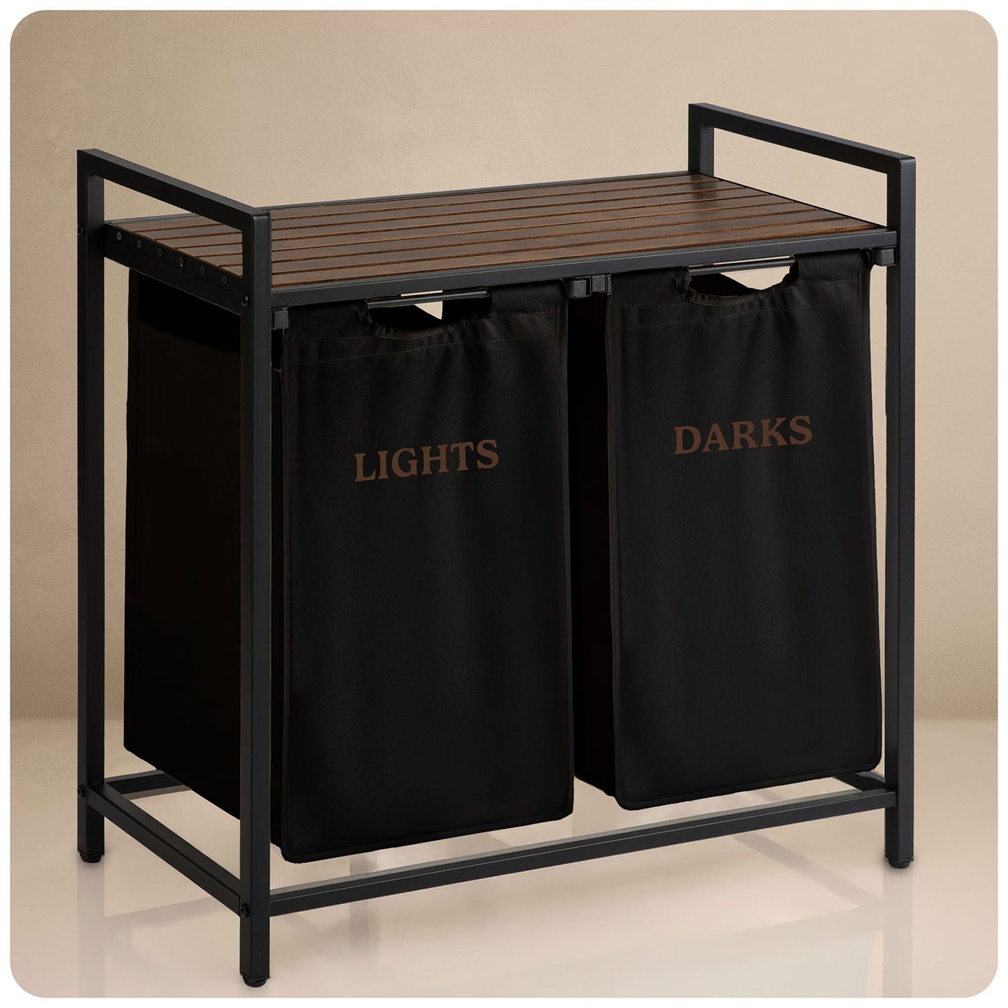 Two-chamber laundry basket on a 80 l frame Massido