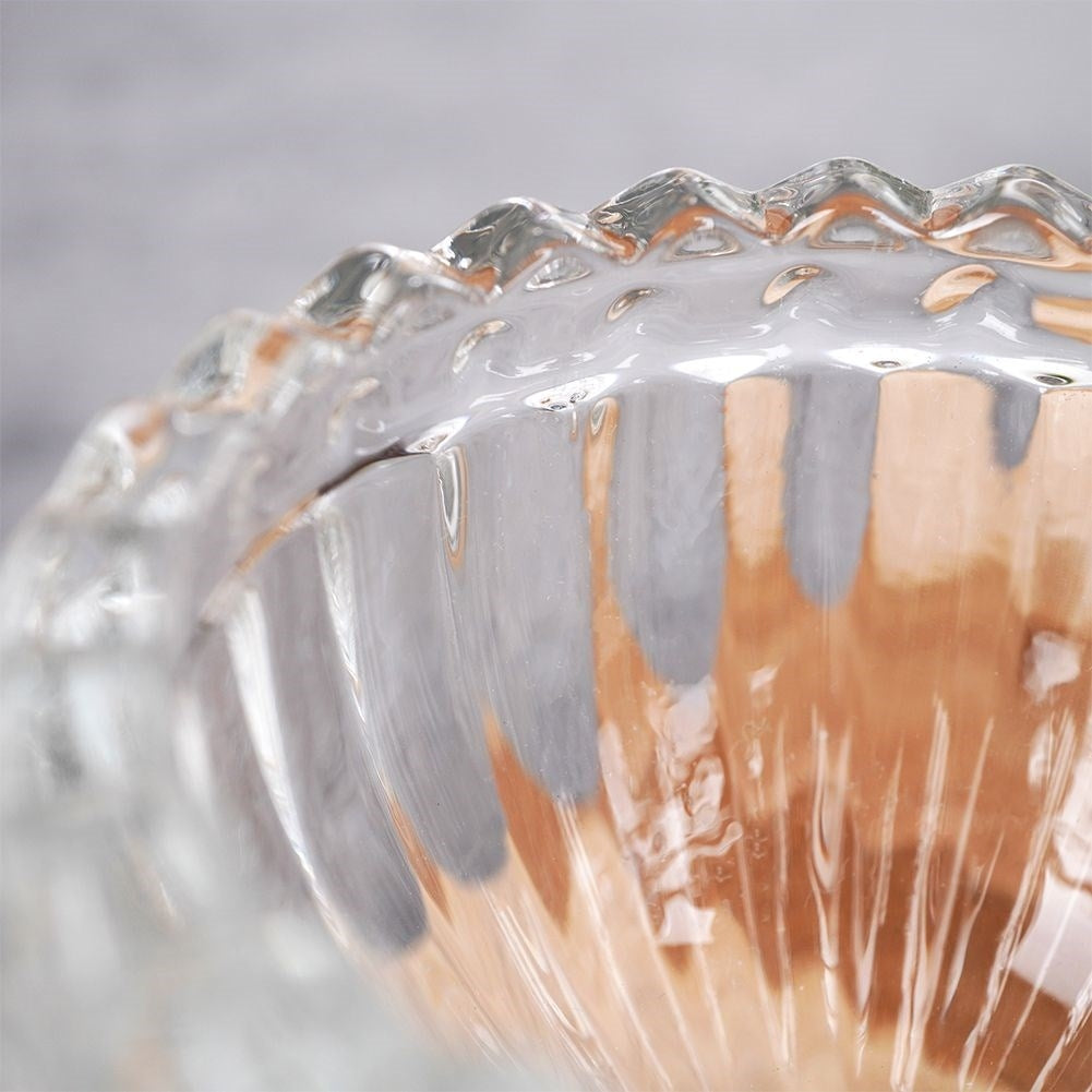 Two elegant glass egg cups, dishwasher safe