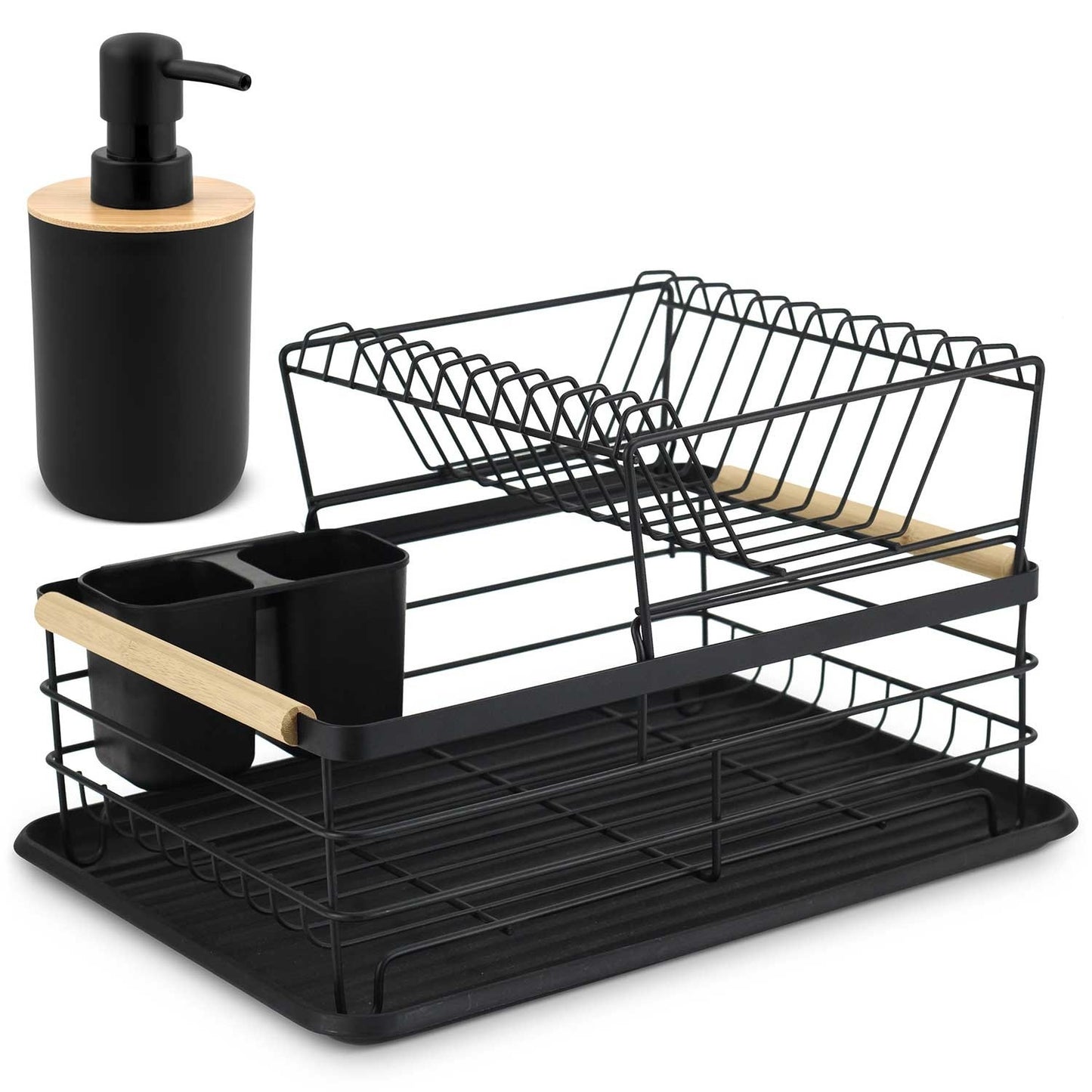 Two-level dish dryer MS-601 Massido, black