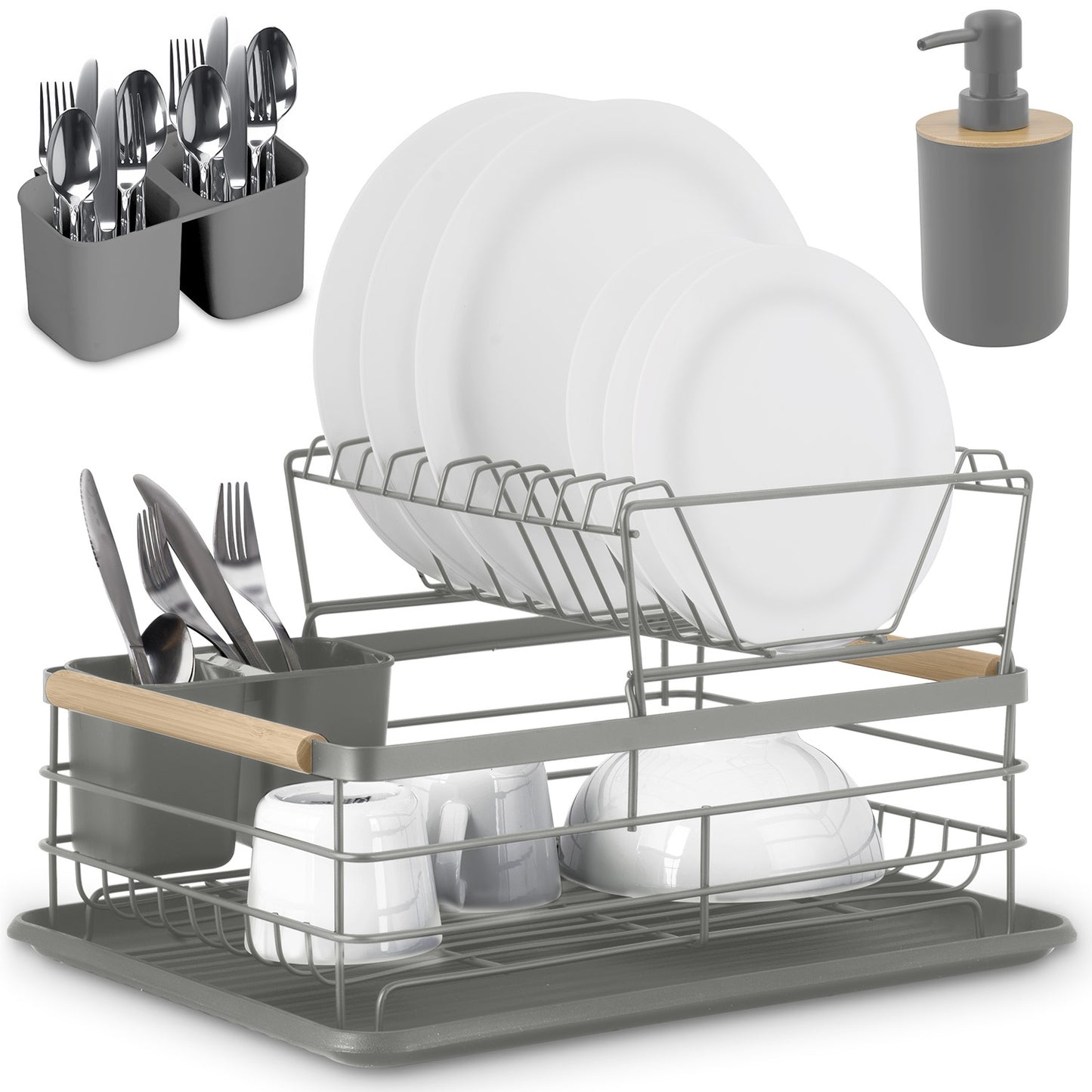 Two-level dish dryer MS-601 Massido gray