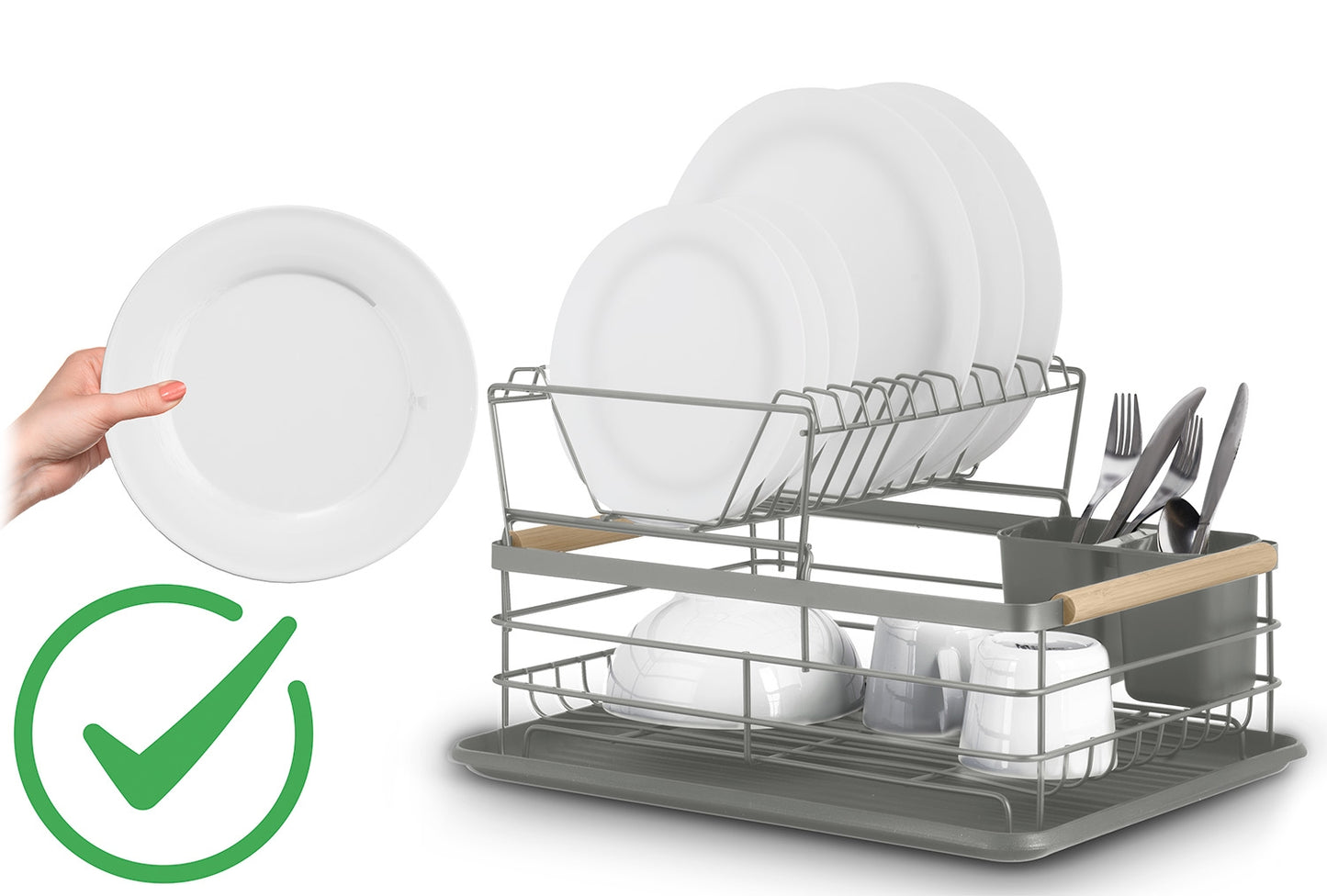 Two-level dish dryer MS-601 Massido gray