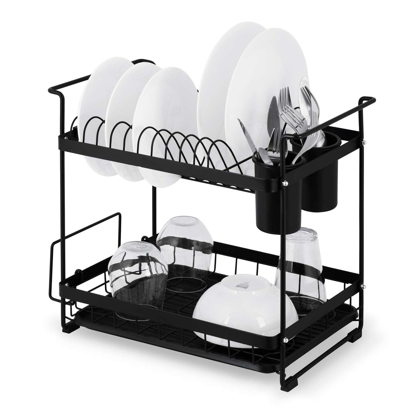 Two-level dish dryer MS-602 Massido, black