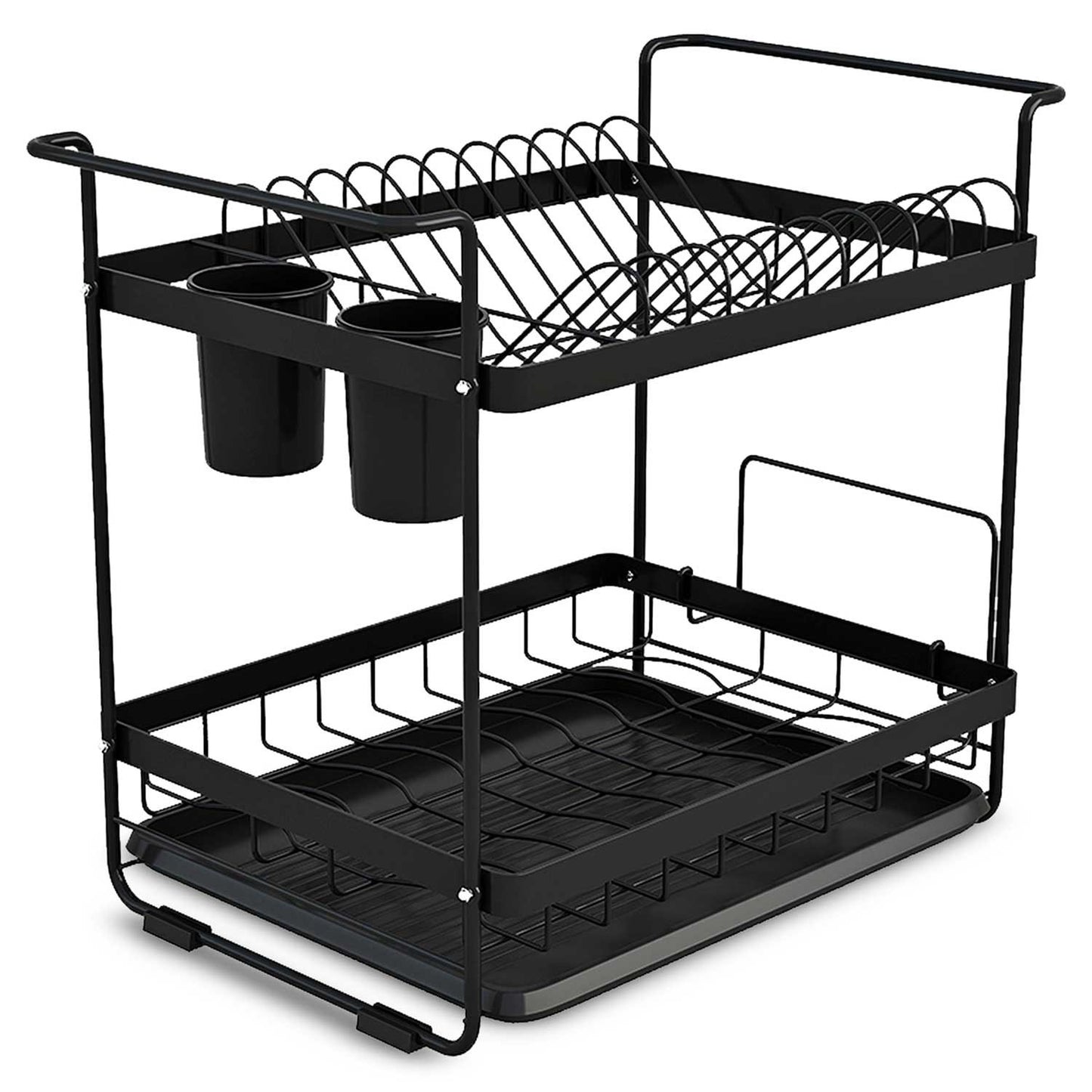 Two-level dish dryer MS-602 Massido, black