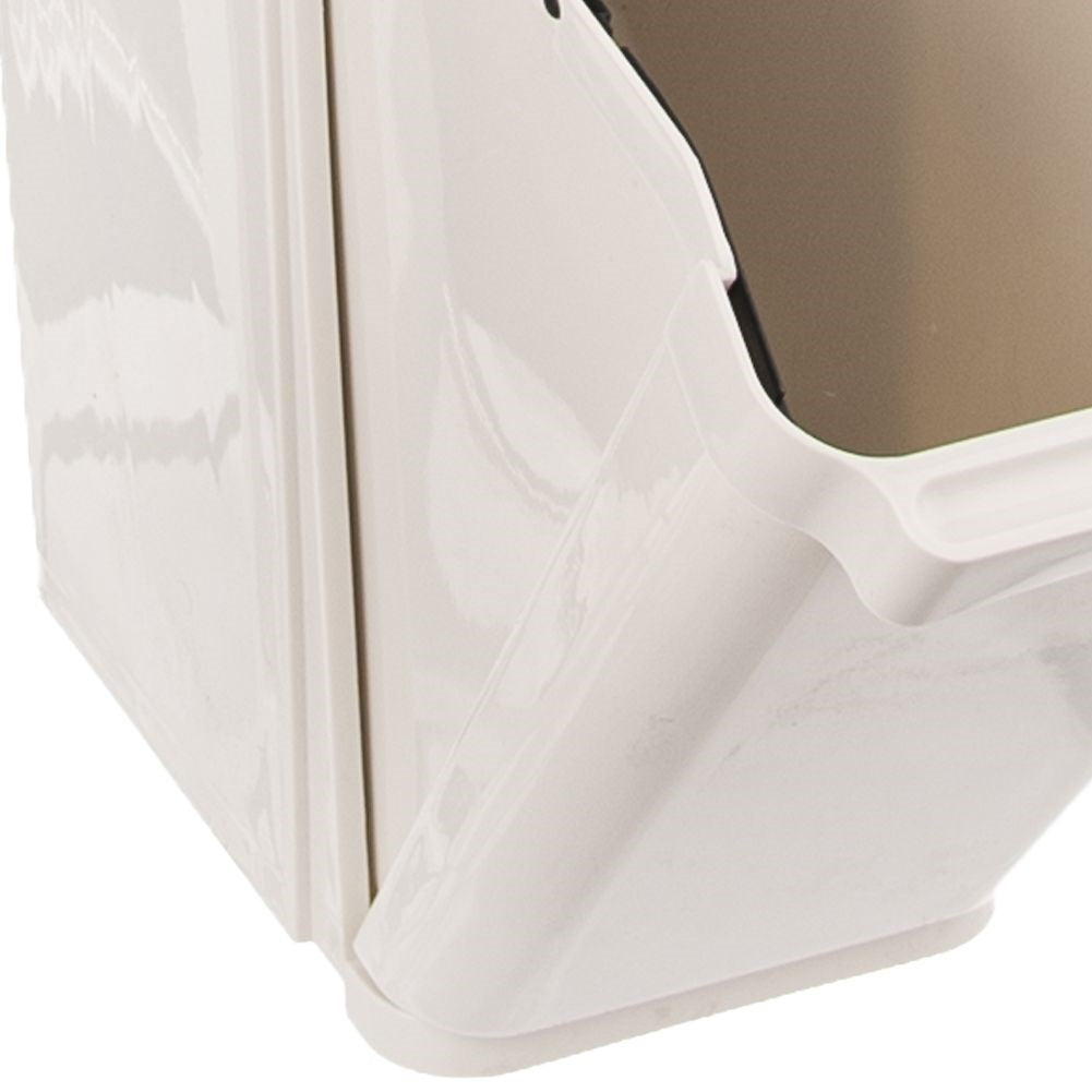 Two-level sorting basket in beige plastic, 17.5L per basket