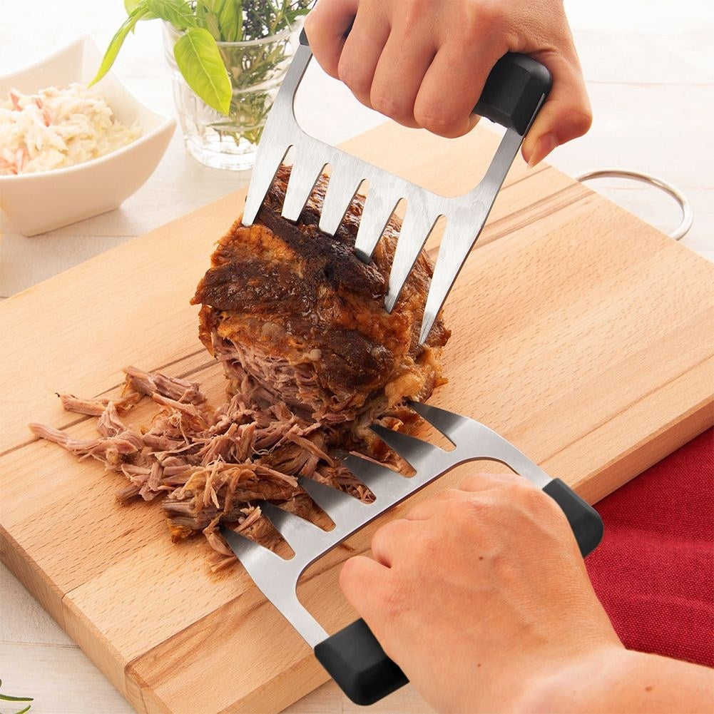 Two meat forks in stainless steel for pulled pork and more