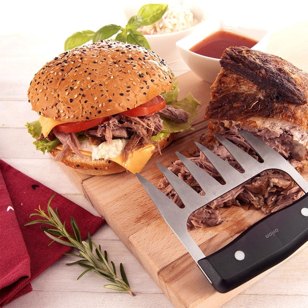 Two meat forks in stainless steel for pulled pork and more