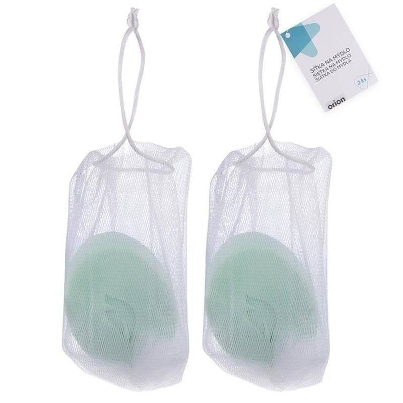 Two-pack of soap bags for efficient storage and use