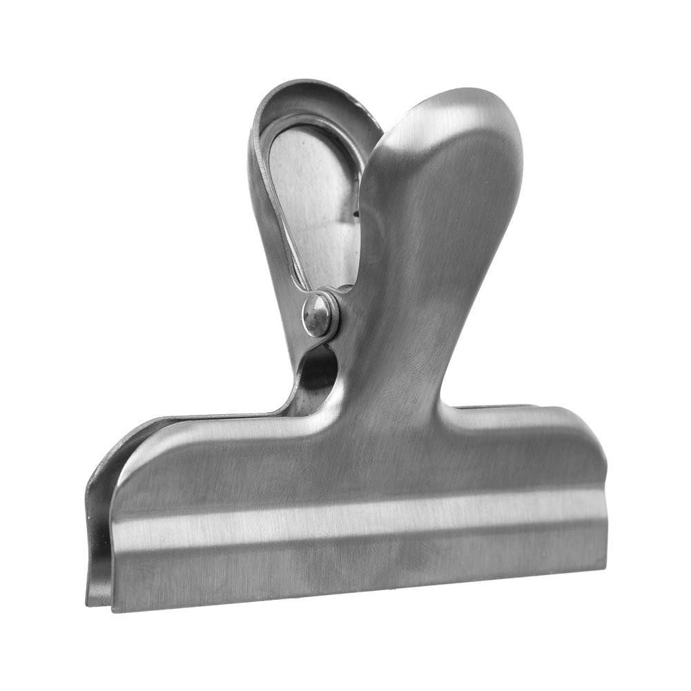 Two stainless steel clamps for tight sealing of bags