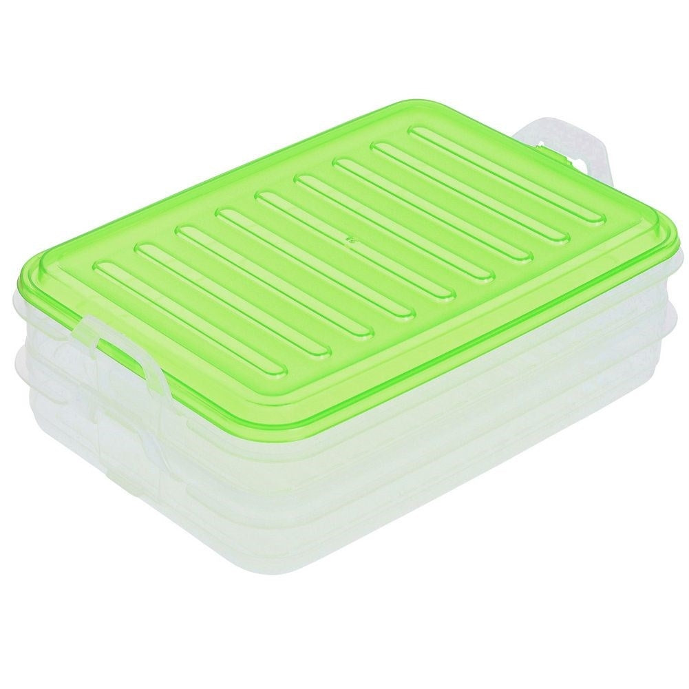 Two-story container for cold cuts, cheese and vegetables