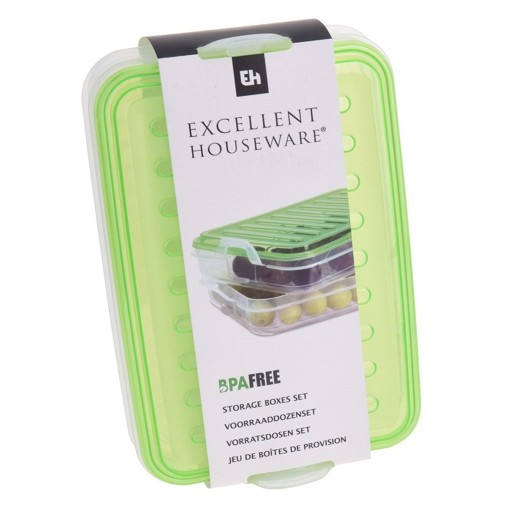 Two-story container for cold cuts, cheese and vegetables