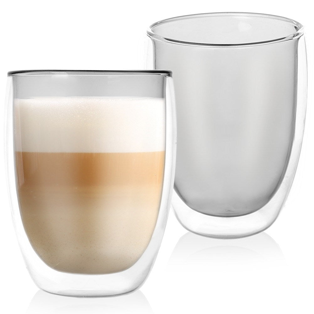 Two thermal glasses 370 ml - Perfect for cappuccino and latte