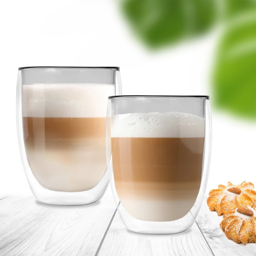 Two thermal glasses 370 ml - Perfect for cappuccino and latte