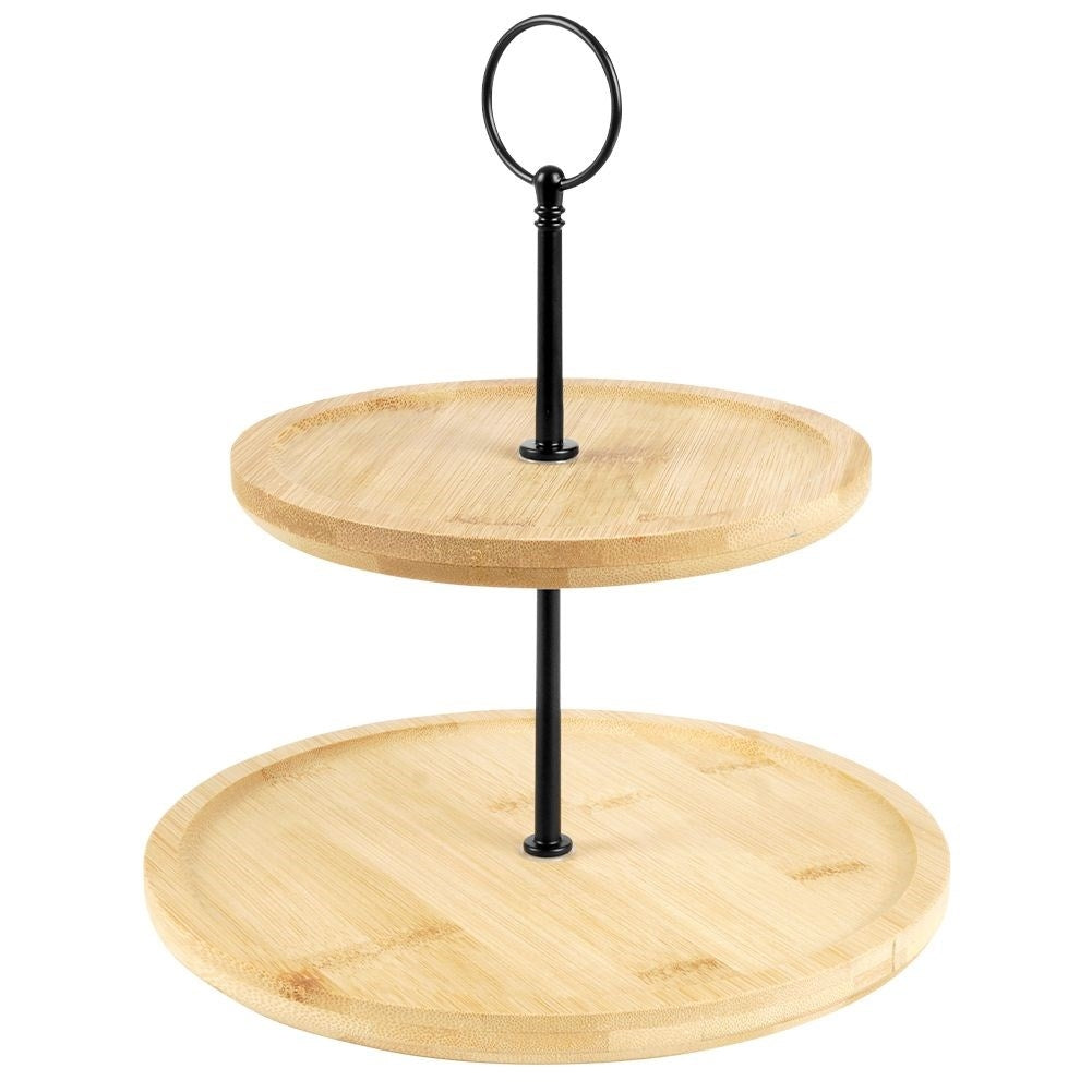 Two-tier cookie tray for cookies, fruit and snacks